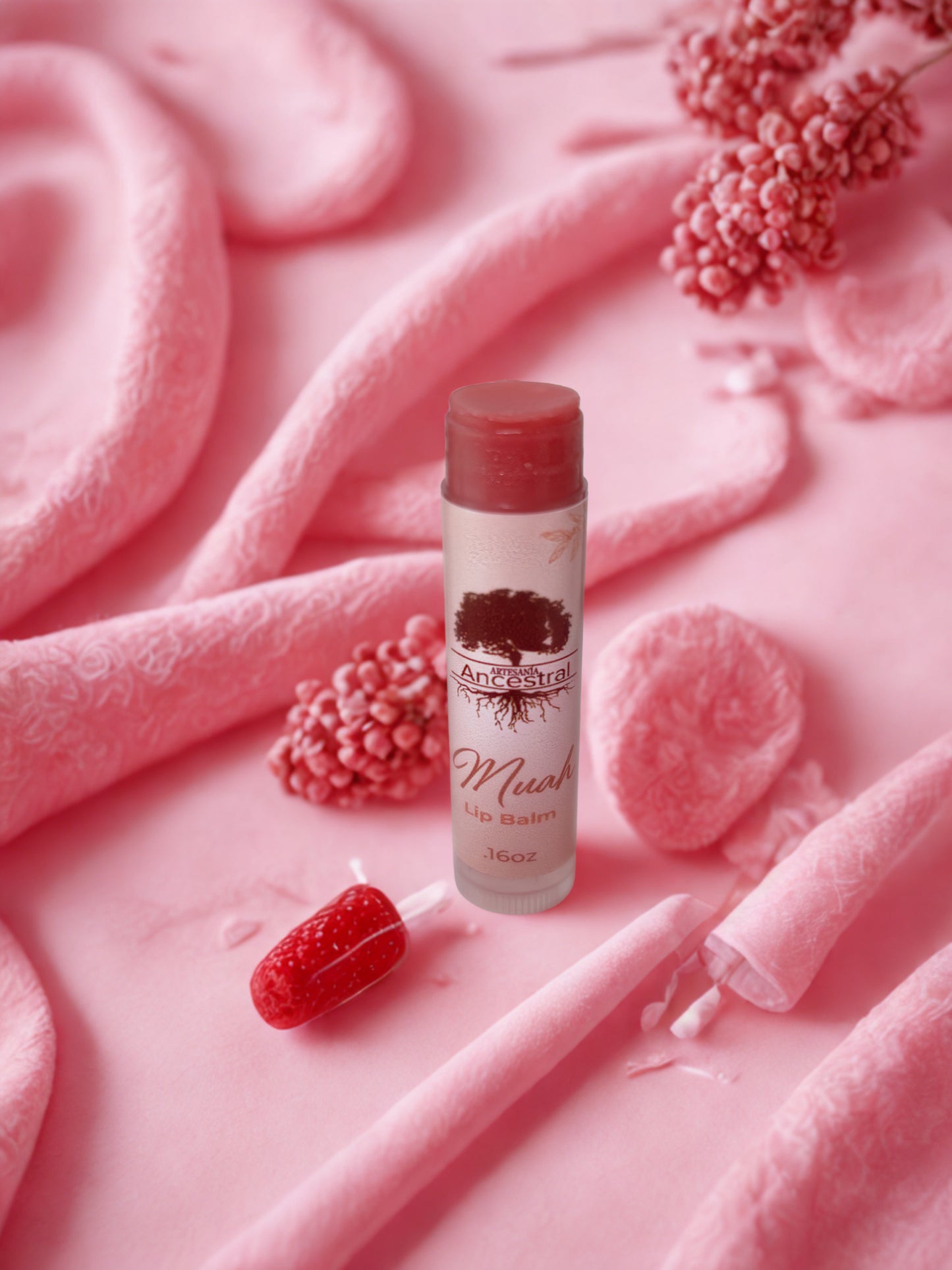 Lip balm stick Strawberry (coral color)