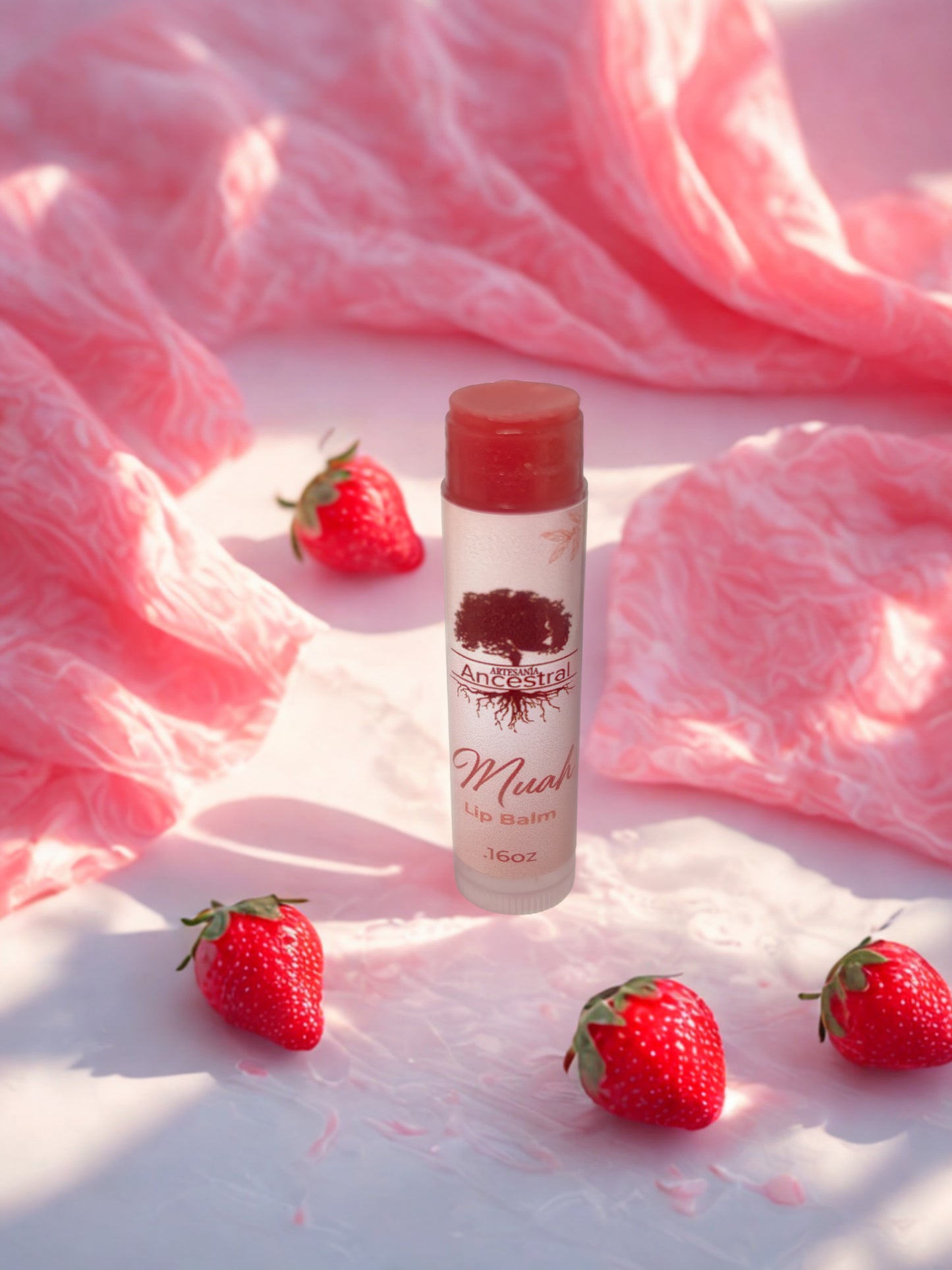 Lip balm stick Strawberry (coral color)